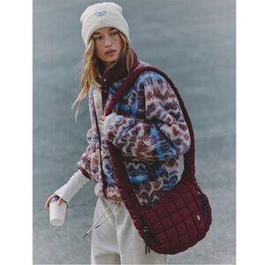 FP Movement quilted baby carryall sling bag mahogany NWT